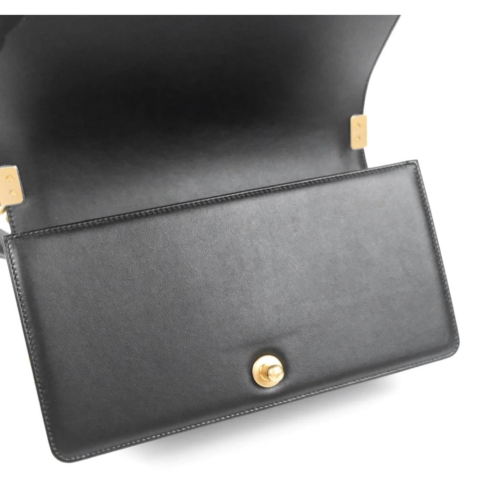 CHANEL Black and Gold Lambskin Boy Bag - Picture 12 of 15